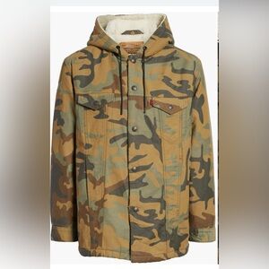 Levi’s Shearling Camo Hooded Jacket